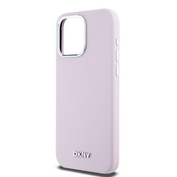 DKNY MagSafe silikoninis dėklas iPhone 15 Pro Max – rožinis