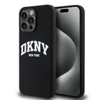 DKNY MagSafe silikoninis dėklas iPhone 15 Pro Max – juodas