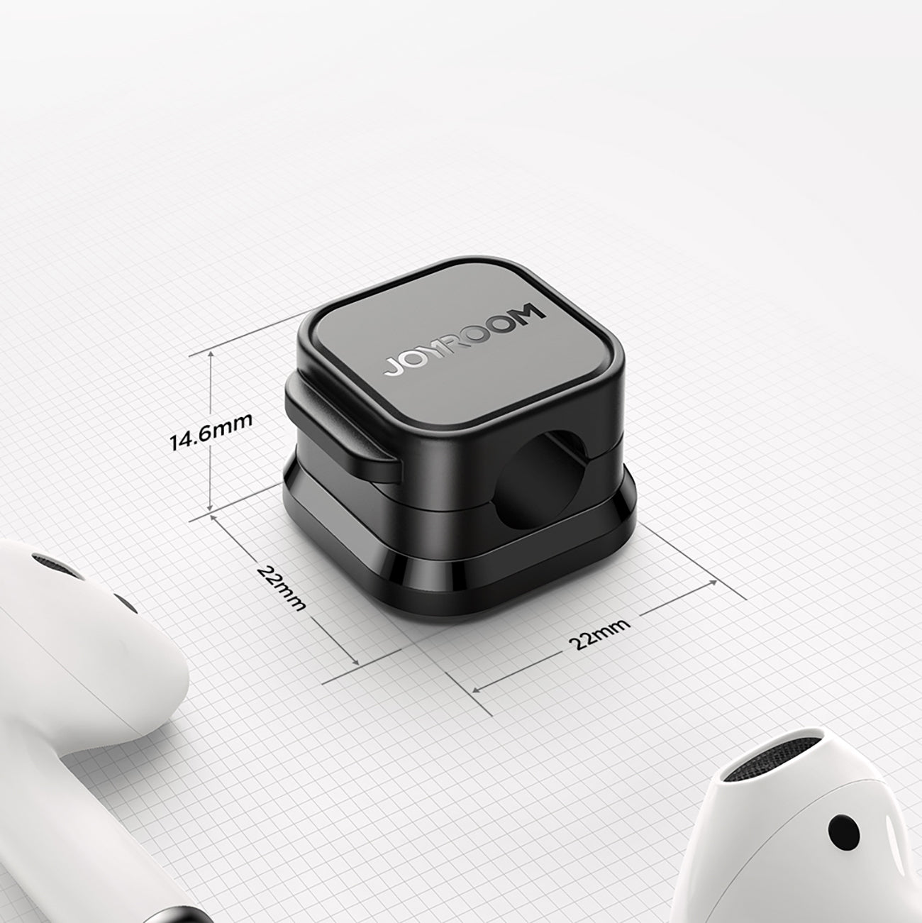 Joyroom JR-ZS368 magnetinis kabelių organizatorius - juodas (6 vnt.) -- Uncategorized