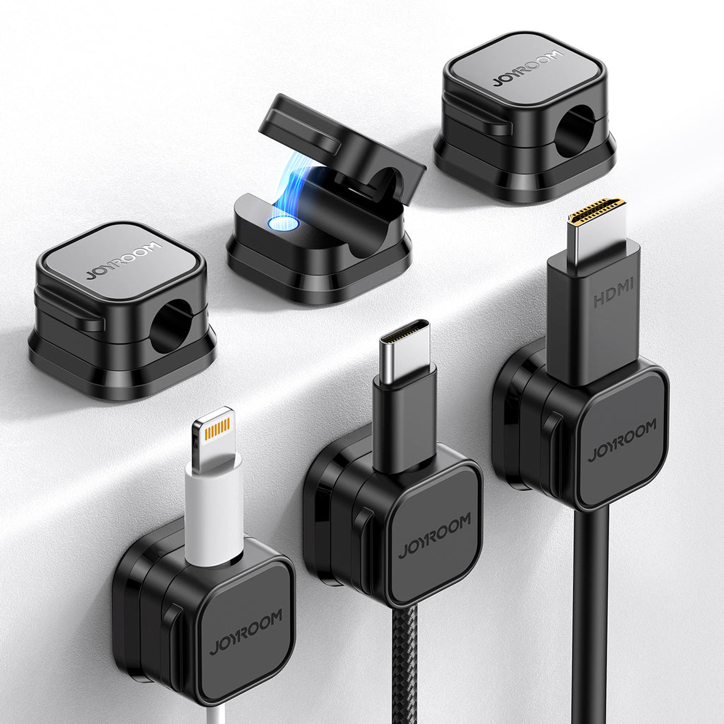 Joyroom JR-ZS368 magnetinis kabelių organizatorius - juodas (6 vnt.) -- Uncategorized