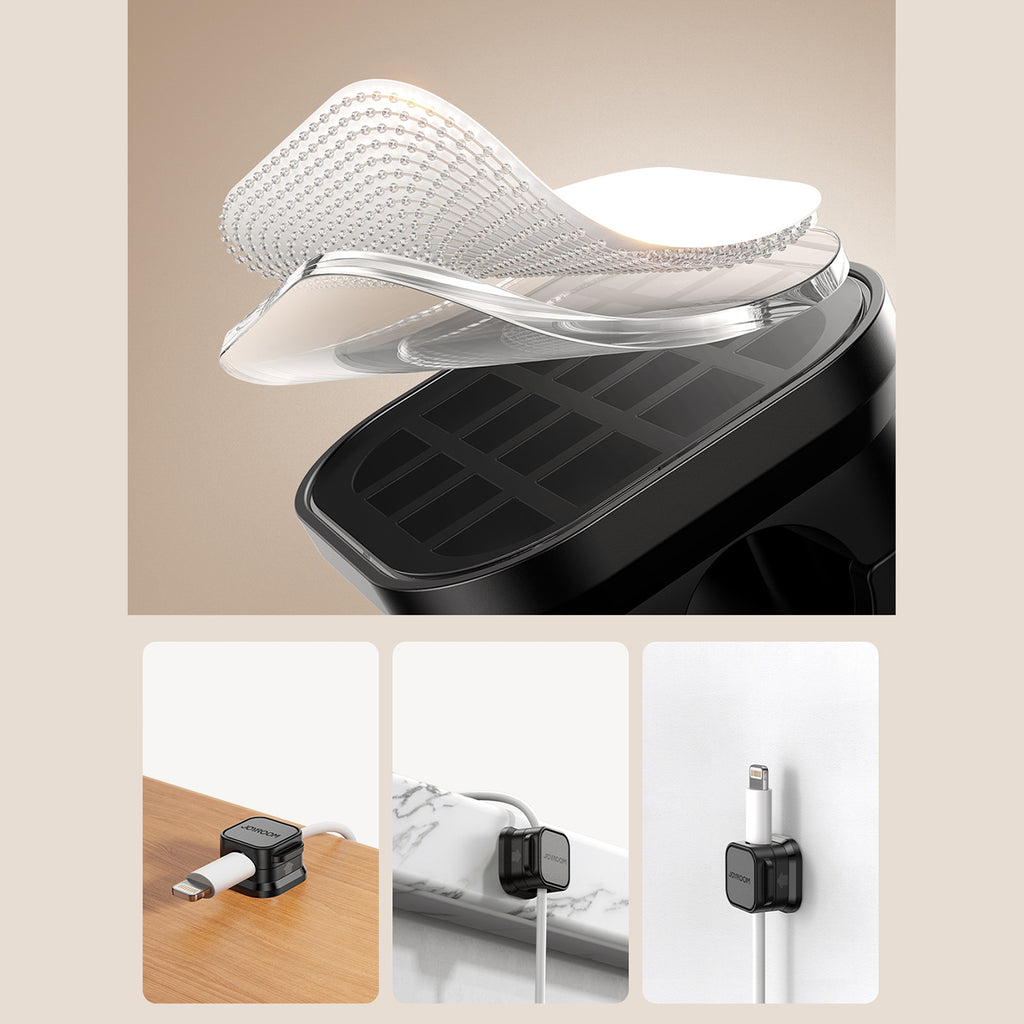 Joyroom JR-ZS368 magnetinis kabelių organizatorius - juodas (6 vnt.) -- Uncategorized