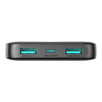 Joyroom Išorinė baterija JR-PBF12 10000mAh 2.4A 2x USB-A 1x USB-C - juoda