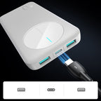 Joyroom Išorinė baterija JR-PBF12 10000mAh 2.4A 2x USB-A 1x USB-C - balta