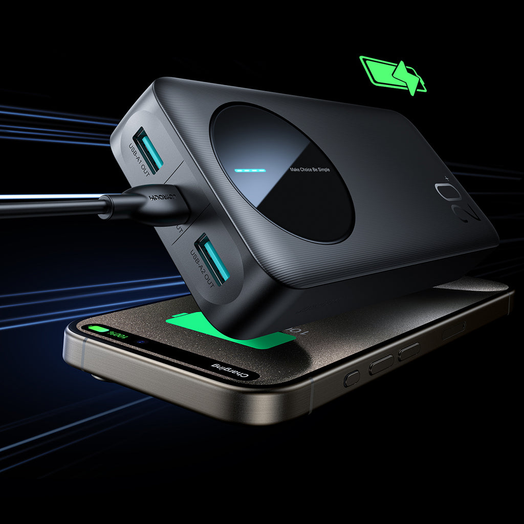 Joyroom Išorinė baterija JR-PBF14 20000mAh 2.4A 2x USB-A 1x USB-C - juoda