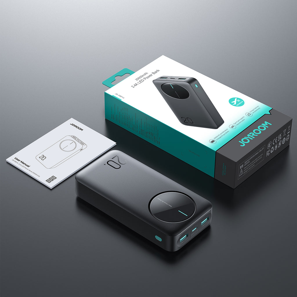 Joyroom Išorinė baterija JR-PBF14 20000mAh 2.4A 2x USB-A 1x USB-C - juoda