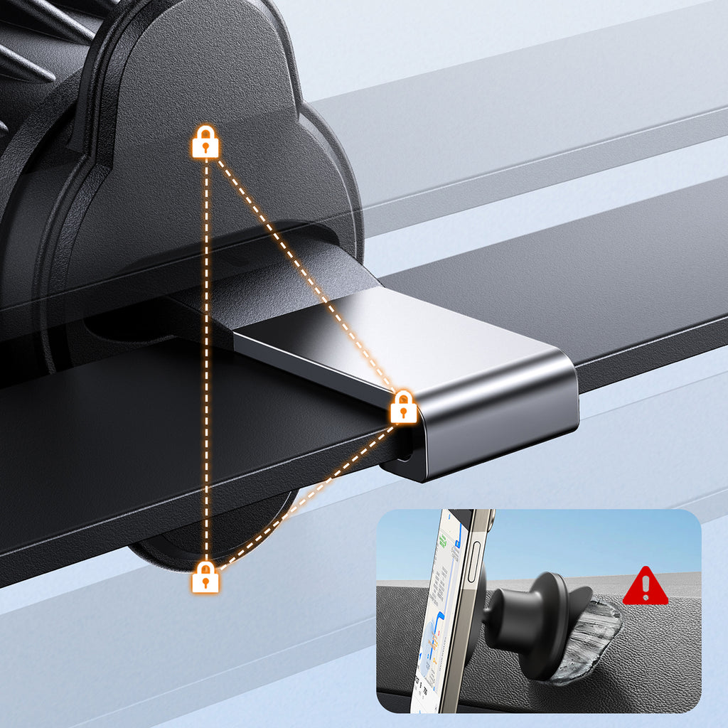 Joyroom magnetinis automobilinis laikiklis JR-ZS406 oro angoms, juodas
