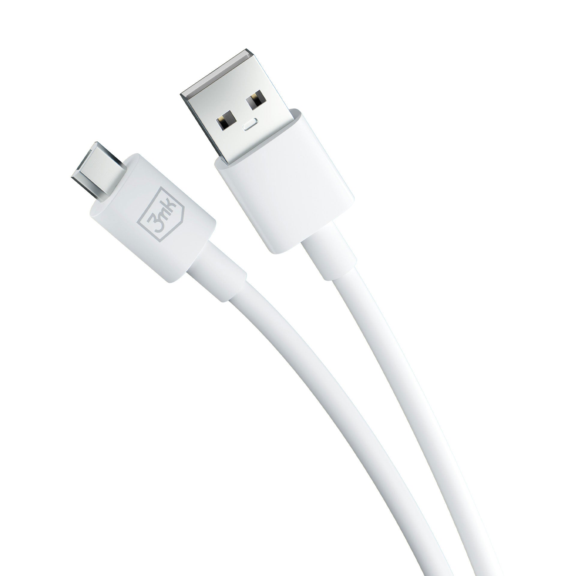 3mk Hyper Cable USB-A / micro USB 5V 2.4A 1.2m – baltas