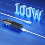 3mk Hyper Car Charger USB-C USB-A 100W – sidabrinis