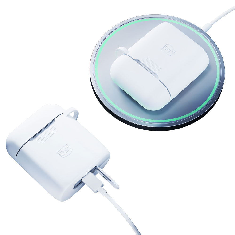 3mk Silicon AirPods dėklas, skirtas AirPods 2 – baltas -- Cell phone cases and covers