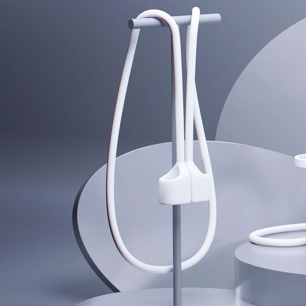3mk silicio „AirPods“ dėklas, skirtas „AirPods Pro“ / „AirPods Pro 2“ – baltas -- Cell phone cases and covers