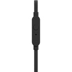 JBL Tune 110 į ausis įdedamos ausinės su 3,5 mm mini lizdu ir nuotolinio valdymo pulteliu – juodos -- Headphones