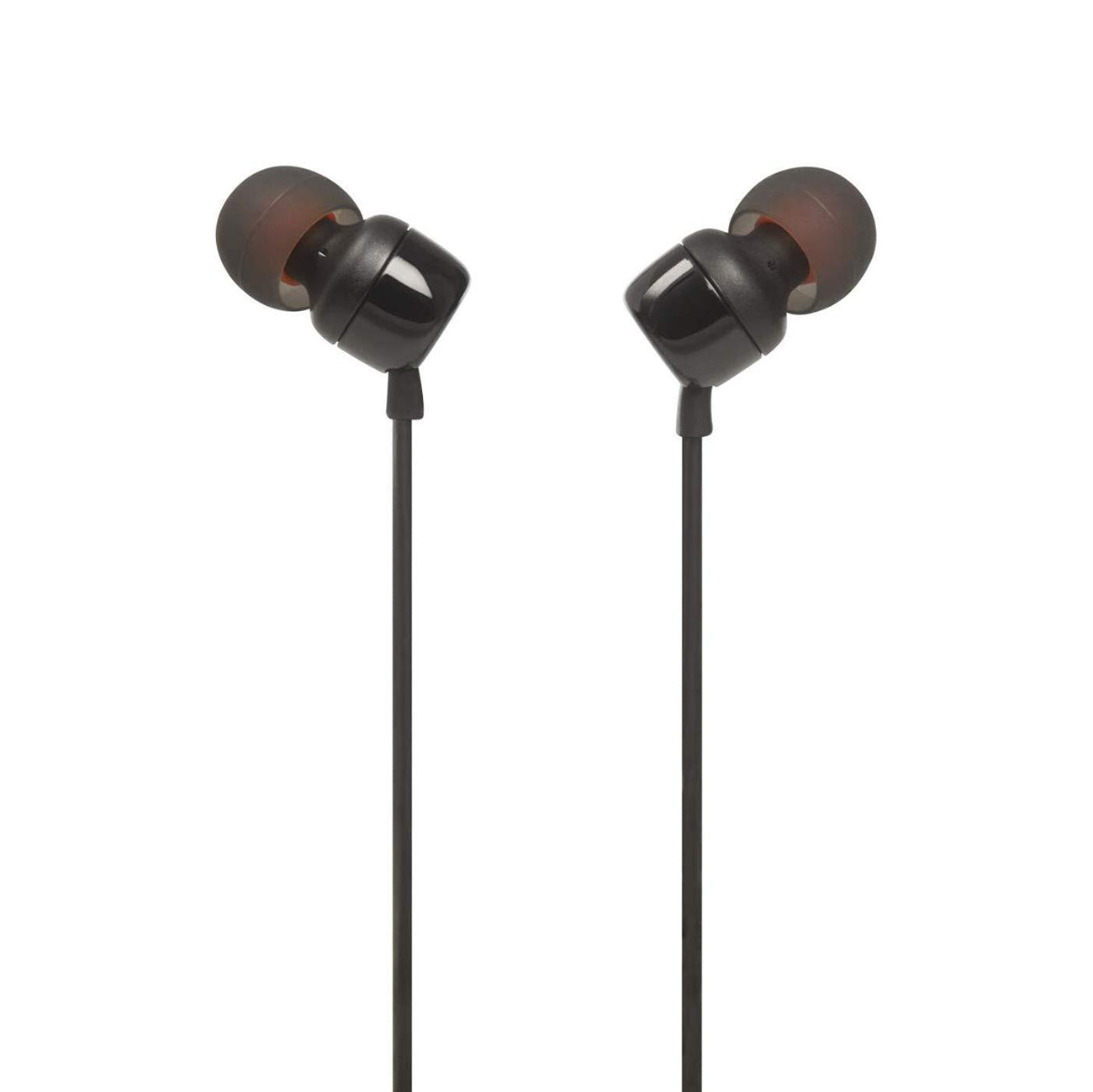 JBL Tune 110 į ausis įdedamos ausinės su 3,5 mm mini lizdu ir nuotolinio valdymo pulteliu – juodos -- Headphones