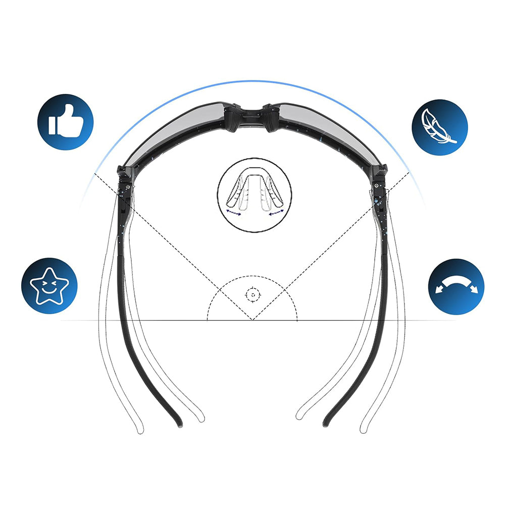 Rockbros SP297 poliarizuoti dviračių akiniai - juodi -- Cycling Eyewear