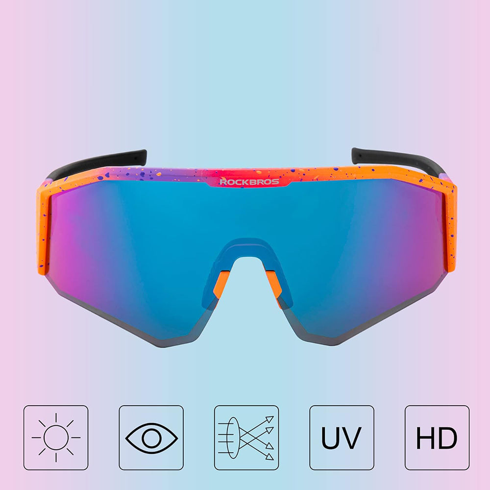 Rockbros SP297 poliarizuoti dviratininkų akiniai - violetiniai -- Cycling Eyewear