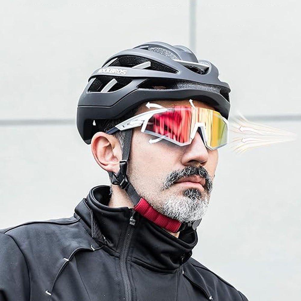 Rockbros SP297 poliarizuoti dviračių akiniai - balti -- Cycling Eyewear