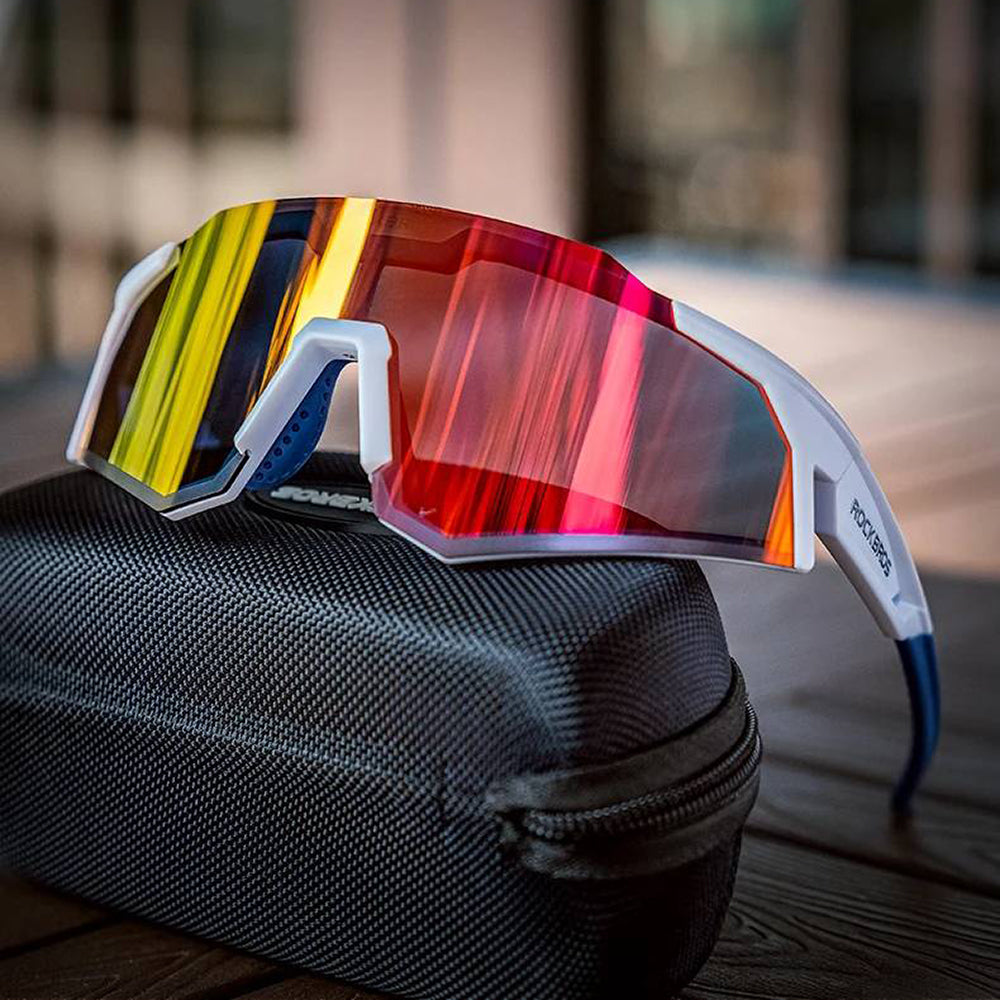 Rockbros SP297 poliarizuoti dviračių akiniai - balti -- Cycling Eyewear