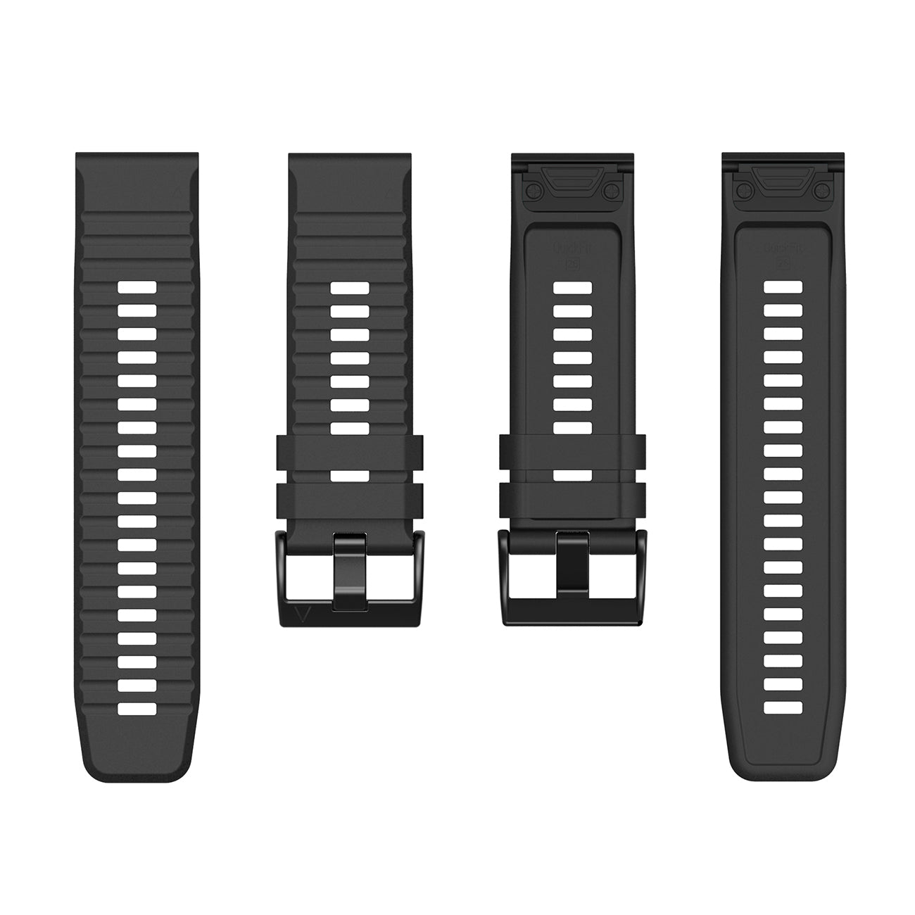 Silikoninis dirželis, skirtas Garmin Fenix 3 / 5X / 6X / 7X Pro - juodas
