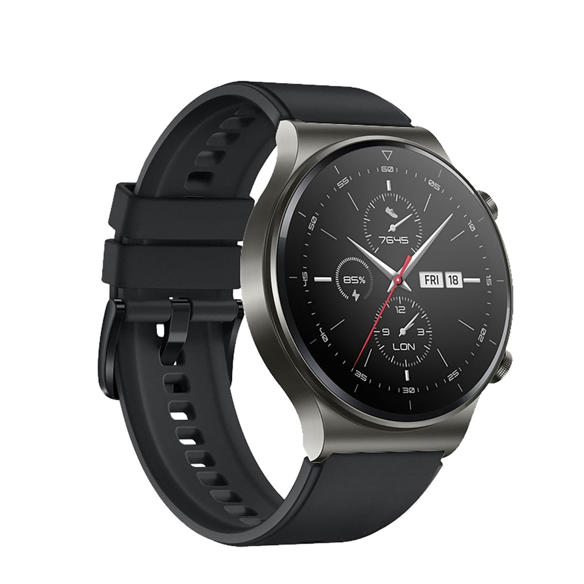 Silikoninis dirželis, skirtas Huawei Watch GT 2 / 3 / 4 / 2 Pro / 3 Pro / 4 Pro / GT 2e - juodas -- Huawei Watch GT 2