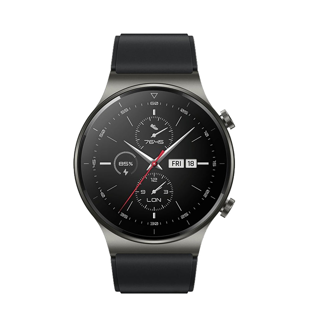 Silikoninis dirželis, skirtas Huawei Watch GT 2 / 3 / 4 / 2 Pro / 3 Pro / 4 Pro / GT 2e - juodas -- Huawei Watch GT 2