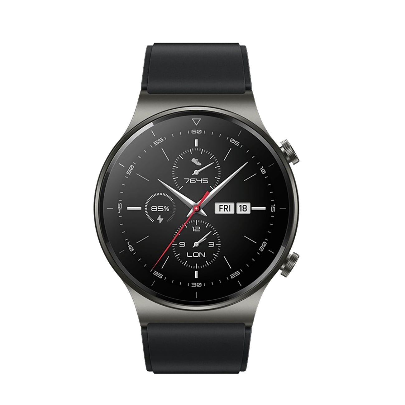 Silikoninis dirželis, skirtas Huawei Watch GT 2 / 3 / 4 / 2 Pro / 3 Pro / 4 Pro / GT 2e - juodas -- Huawei Watch GT 2