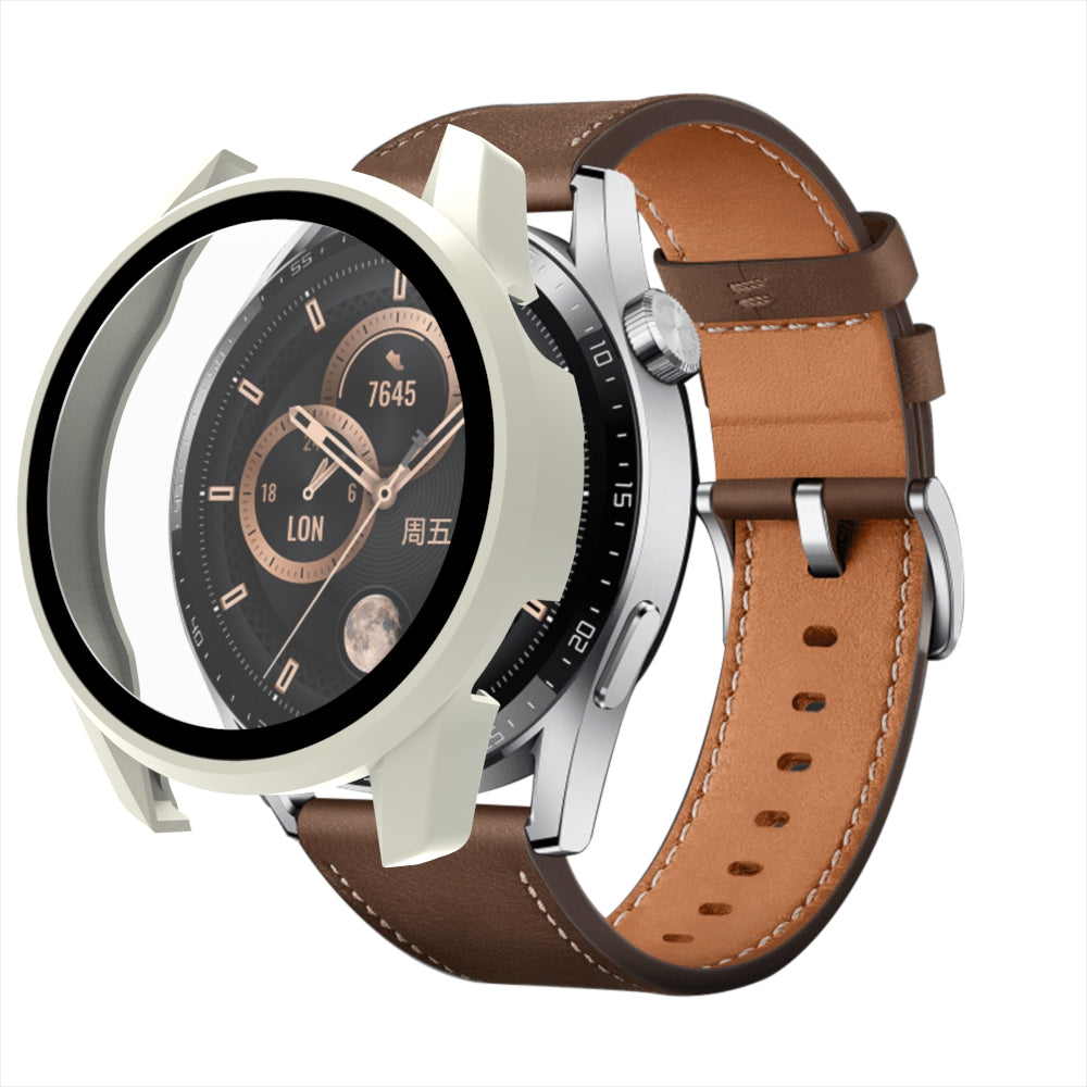 Apsauginis stiklas su dėklu Huawei Watch GT3 42 mm – baltas