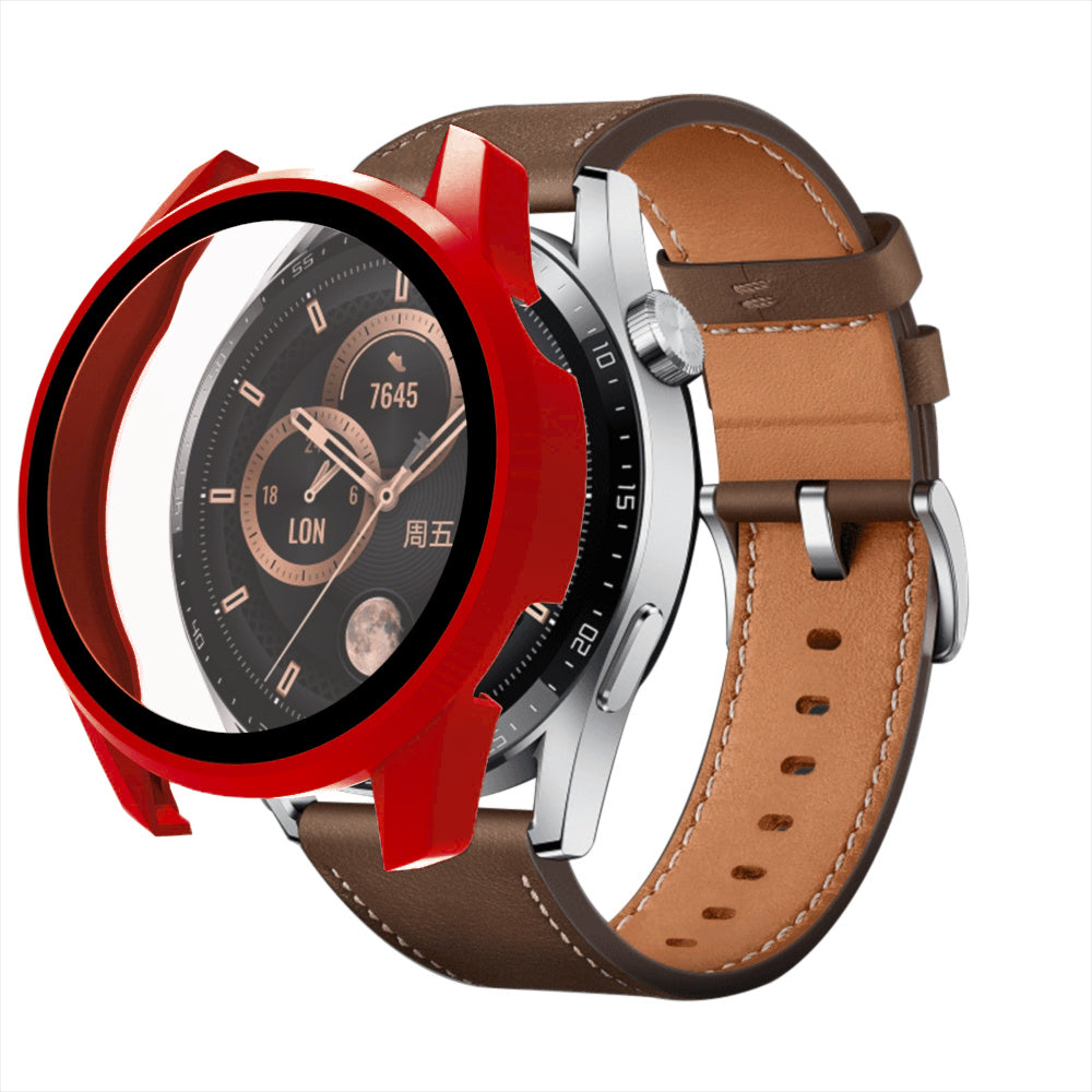 Apsauginis stiklas su dėklu Huawei Watch GT3 42 mm – raudonas