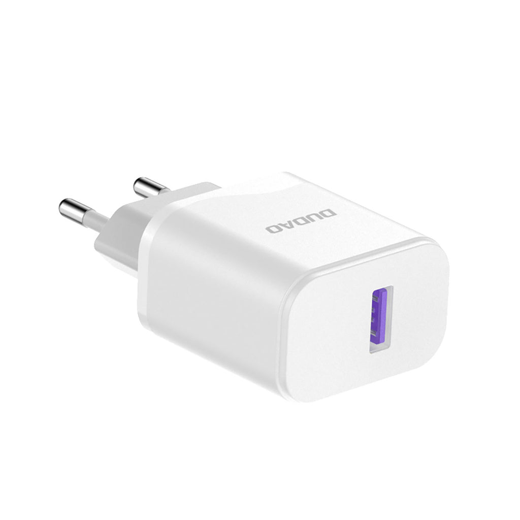 Dudao A20EU USB-A 18W tinklo įkroviklis - baltas