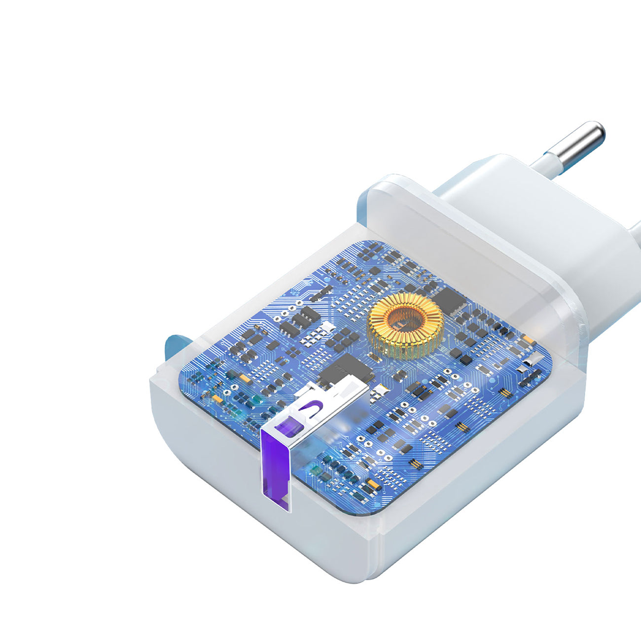Dudao A20EU USB-A 18W tinklo įkroviklis - baltas