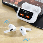 Dudao U19 in-ear TWS belaidės Bluetooth 5.3 ausinės su LED ekranu – baltos spalvos