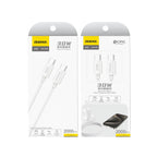 Dudao L4C USB-C / USB-C 30W laidas 1.2m - baltas