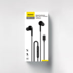 Dudao X3C+ laidinės USB-C į ausis įdedamos ausinės 1,2 m – juodos