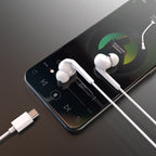 Dudao X3C+ laidinės USB-C in-ear ausinės 1,2 m – baltos -- Headphones