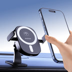 Dudao automobilinis telefono laikiklis FW11 su 15W indukciniu įkrovikliu oro angoms / kokpitui, juodas