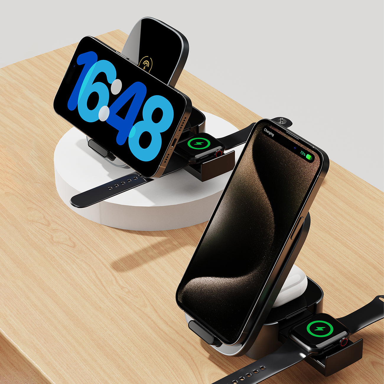Dudao A11Pro+ 15W 3in1 indukcinis įkroviklis telefonui/išmaniajam laikrodžiui/ausinėms - juodas