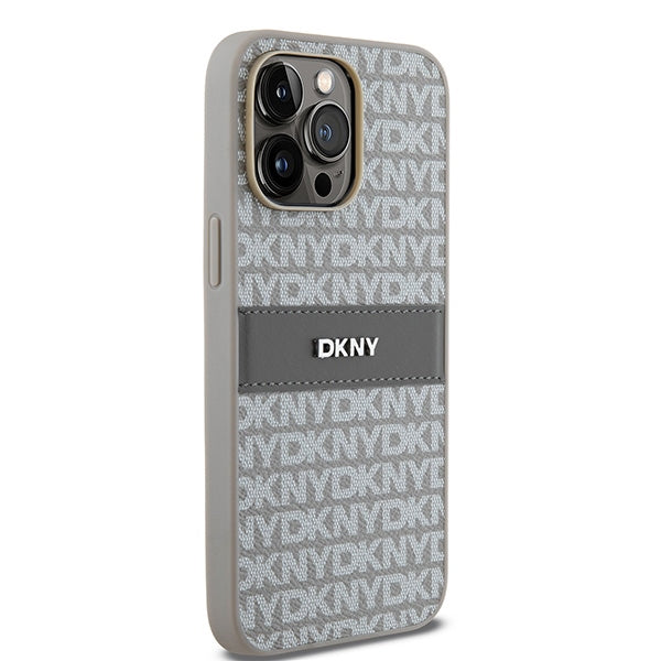 DKNY dėklas iPhone 14 Pro – smėlinis