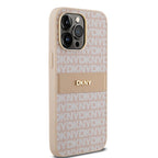 DKNY dėklas iPhone 14 Pro – rožinis, eko oda