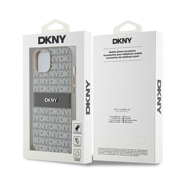 DKNY dėklas iPhone 15/14/13 6,1" – smėlinis