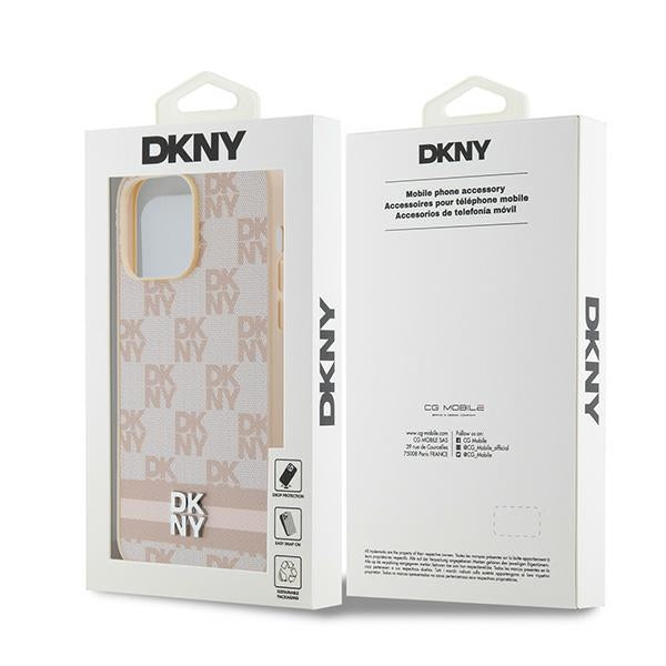 DKNY dėklas iPhone 14 Pro Max – rožinis