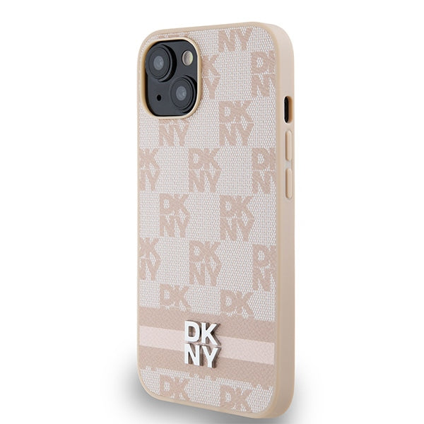 DKNY dėklas iPhone 15 Plus / 14 Plus – rožinis