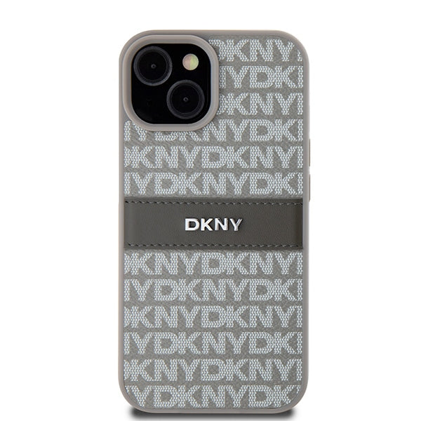 DKNY dėklas iPhone 15 Plus / 14 Plus – smėlinis