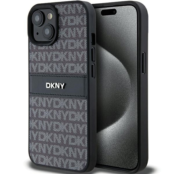 DKNY dėklas iPhone 15 Plus/14 Plus – juodas