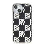 DKNY IML Checkered Mono Pattern dėklas iPhone 15/14/13 – juodas -- iPhone 15
