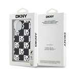DKNY IML Checkered Mono Pattern dėklas iPhone 15/14/13 – juodas -- iPhone 15
