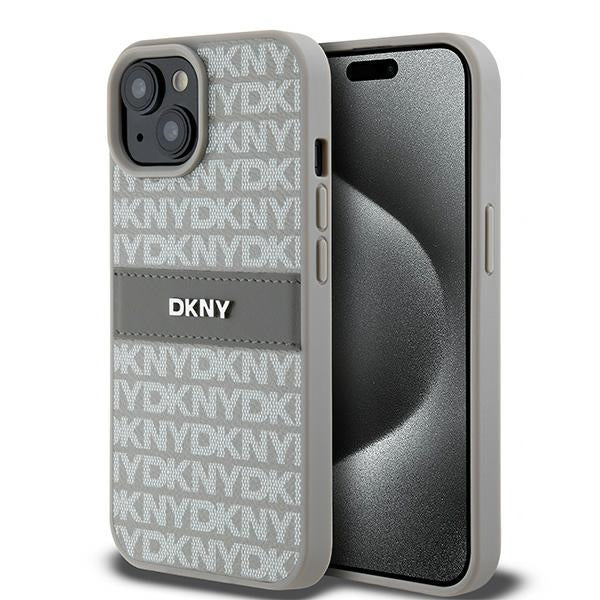 DKNY dėklas iPhone 15/14/13 6,1" – smėlinis