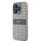 DKNY odinis dėklas iPhone 15 Pro Max – smėlinis