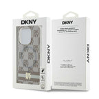 DKNY MagSafe dėklas iPhone 14 Pro – smėlinis