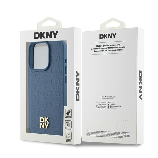 DKNY MagSafe dėklas iPhone 15 Pro – mėlynas