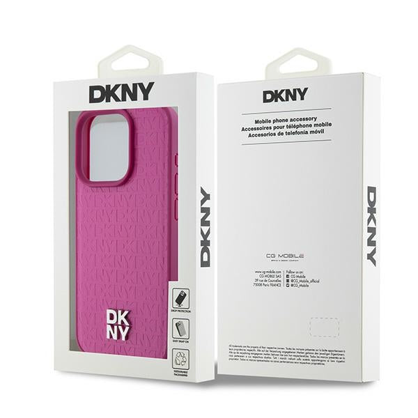 DKNY MagSafe dėklas iPhone 15 Pro – rožinis