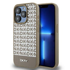 DKNY MagSafe dėklas iPhone 15 Pro – rudas