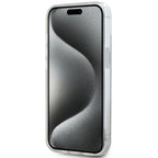 DKNY MagSafe dėklas iPhone 15 Plus / 14 Plus – smėlinis